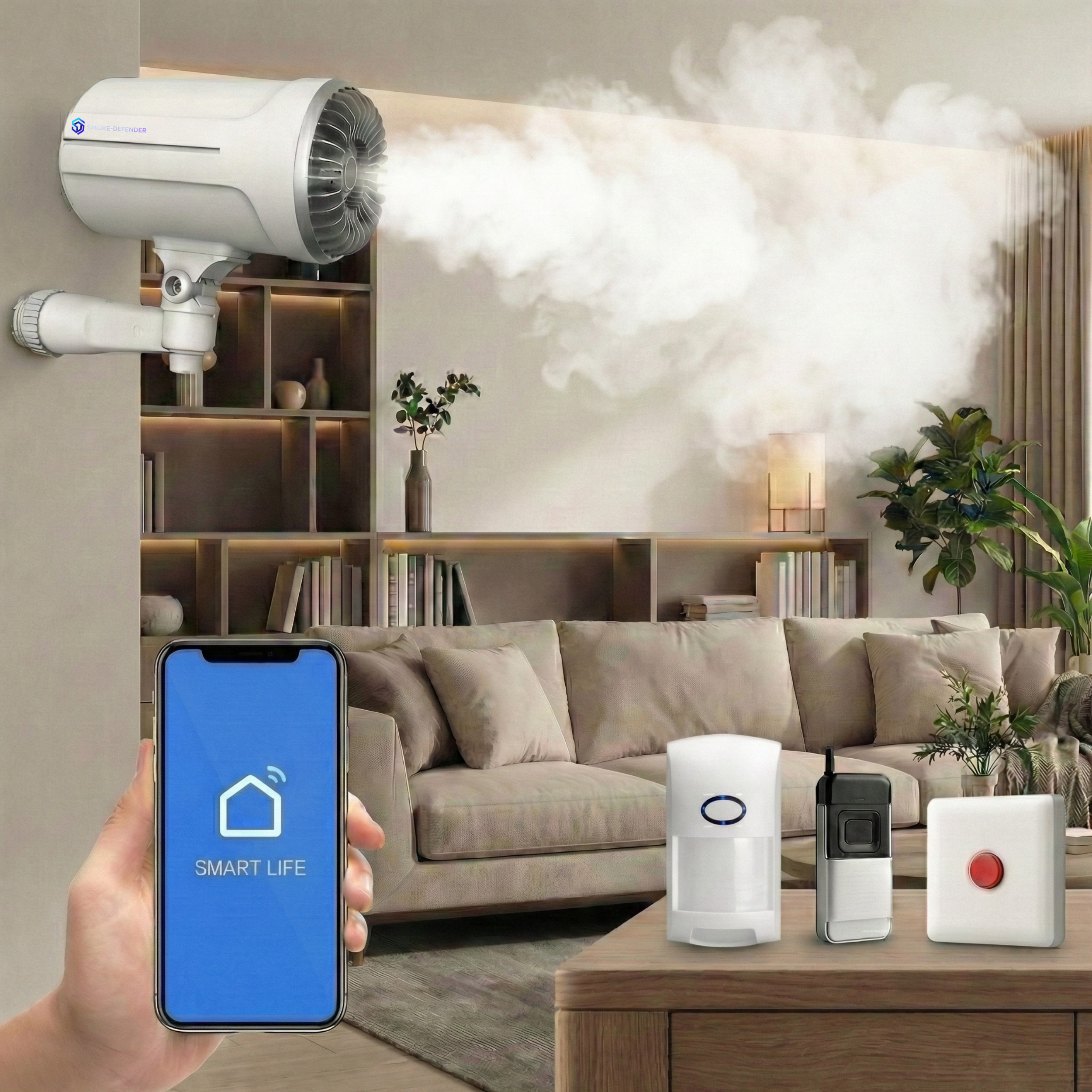 Pack Smoke-Defender completo con rilevatore di movimento